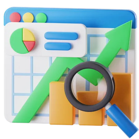 Market Analytics 3 D Illustration 3D Icon