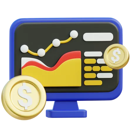 Market Data  3D Icon