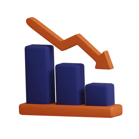 Market Down  3D Icon
