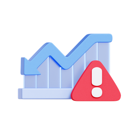 Market Downturn Risk  3D Icon