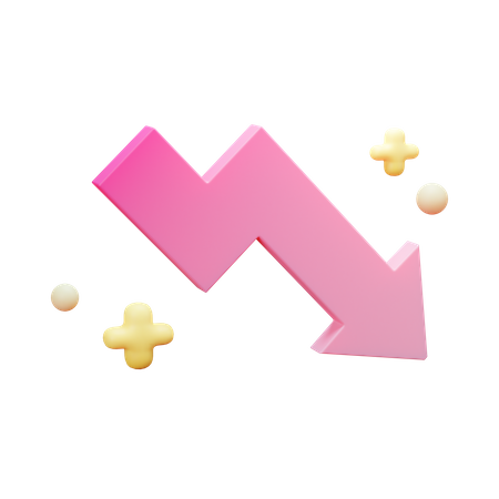 Market fall  3D Icon