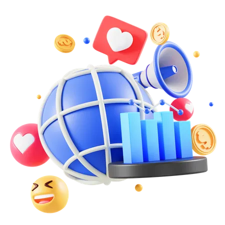 Market Growth  3D Icon