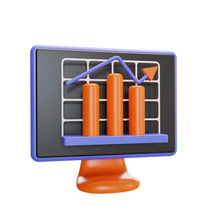 Market Growth  3D Icon