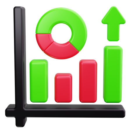 Market Growth  3D Icon