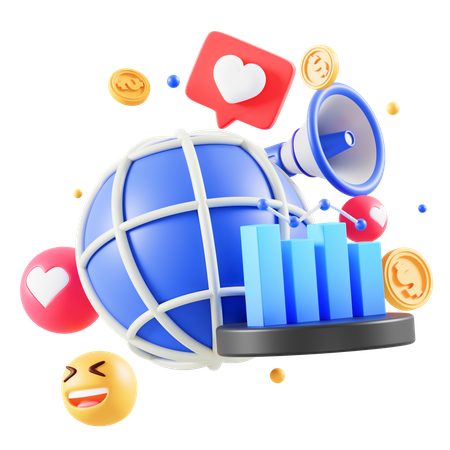 Market Growth  3D Icon