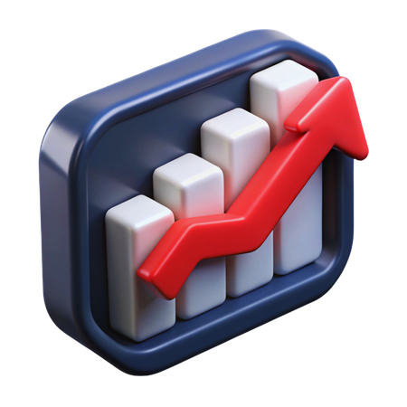 Market Growth Arrow  3D Icon