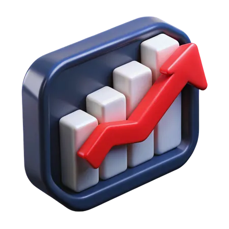 Market Growth Arrow  3D Icon