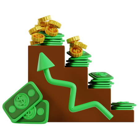 Market Growth Trading Analysis  3D Icon