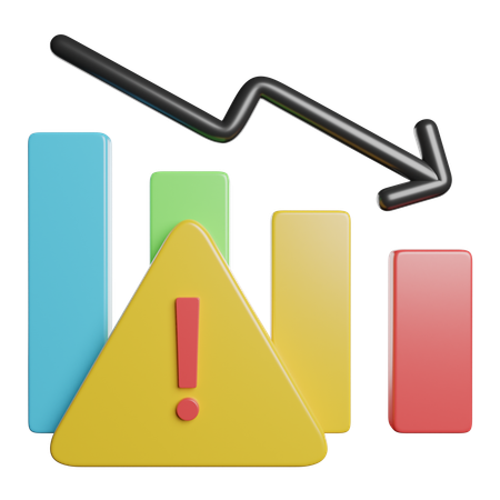 Market loss  3D Icon