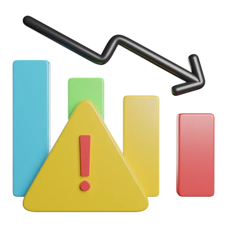 Market loss  3D Icon