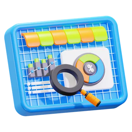 Market research  3D Icon