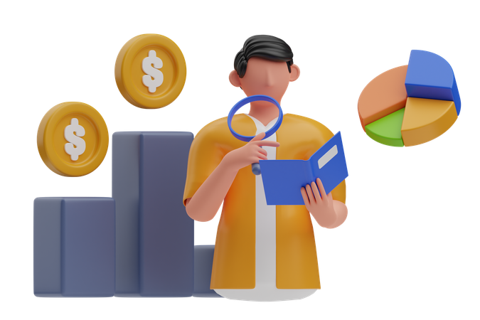 Market Research  3D Illustration