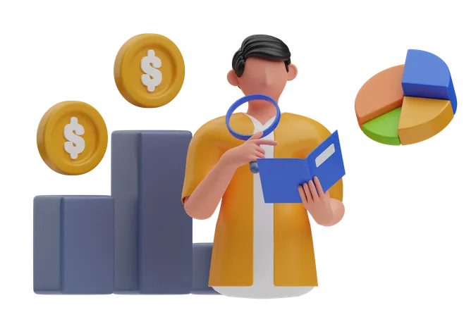 Market Research  3D Illustration