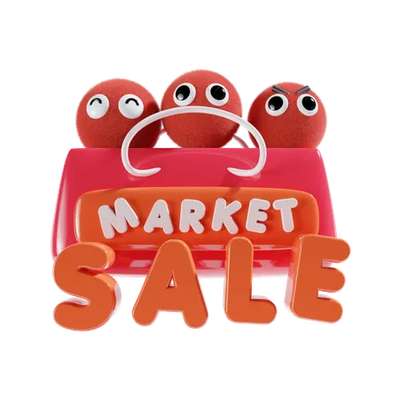 Market Sale  3D Icon