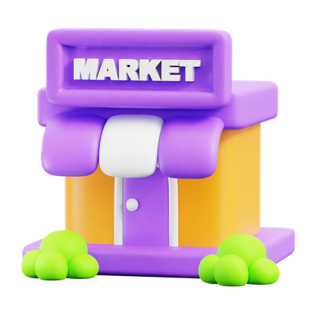 Market store  3D Icon