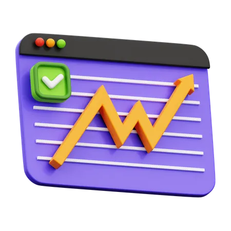 Market trading chart  3D Icon