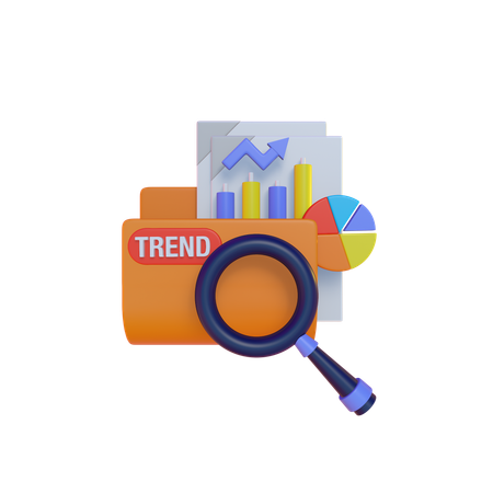 Market Trend Analysis  3D Illustration