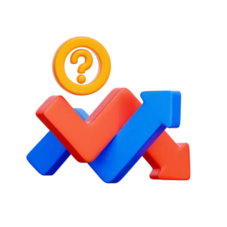 Market Uncertainty Graph  3D Icon