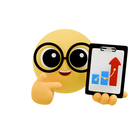 Marketer Emoji Growth Chart  3D Icon