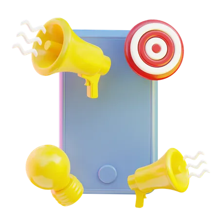 マーケティング  3D Icon