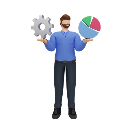 Marketing-Analysator  3D Illustration