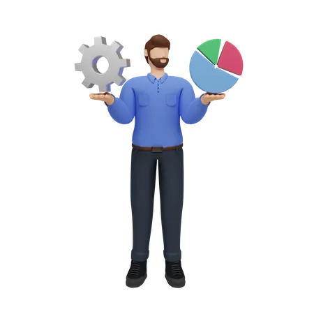 Marketing-Analysator  3D Illustration