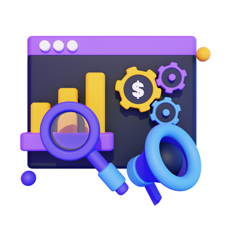 Marketing Analysis  3D Icon