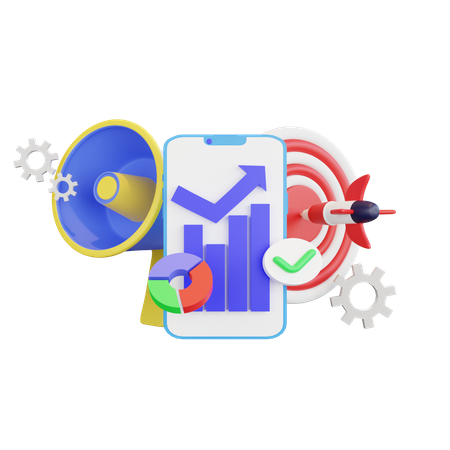 Marketing Analysis  3D Icon