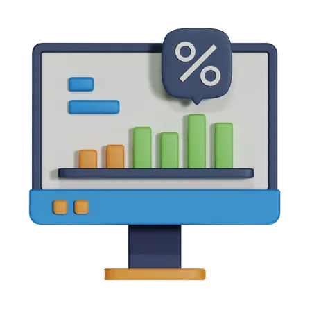 3 D Marketing Analytics Illustration 3D Icon