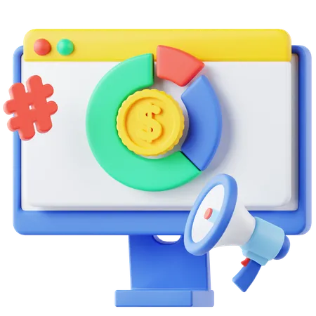 Marketing Analytics  3D Icon