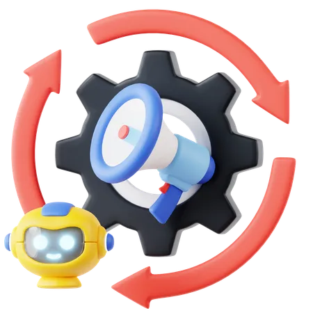 Marketing Automation 3 D Icon 3D Icon