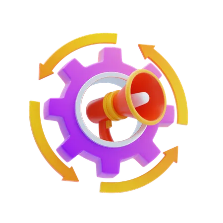 Marketing Automation  3D Icon