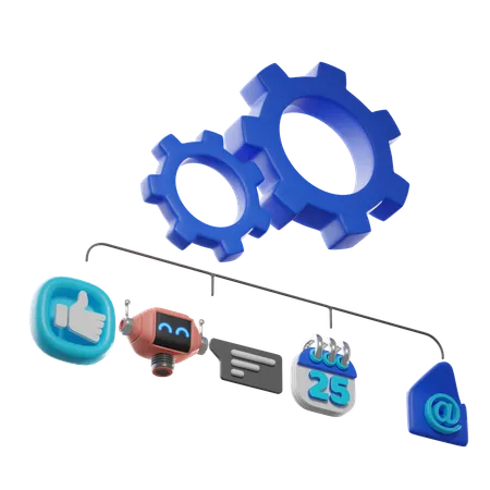 Marketing Automation  3D Icon