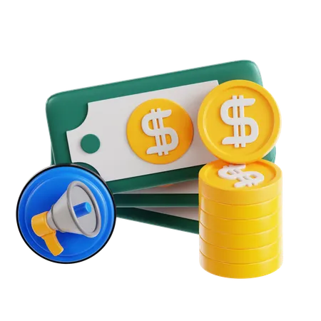 Marketing Budget  3D Icon