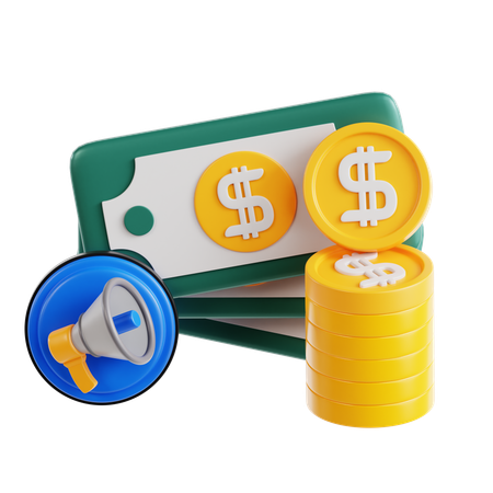 Marketing Budget  3D Icon