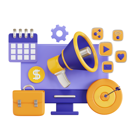 Marketing Campaign Business  3D Icon