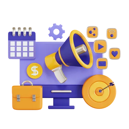 Marketing Campaign Business  3D Icon