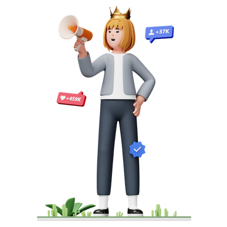 Marketing Campaign by Public Figure  3D Icon