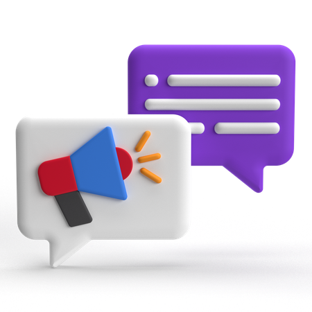 Marketing Chat  3D Icon