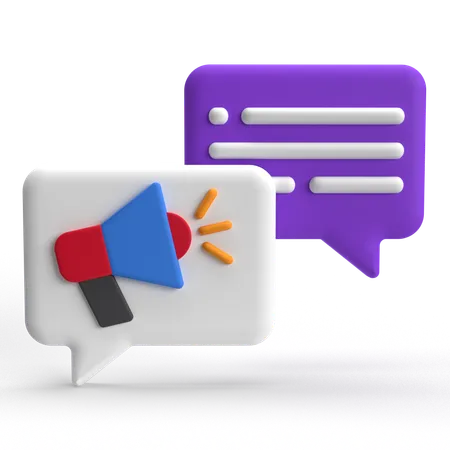 Marketing Chat  3D Icon