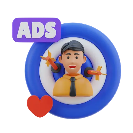 Marketing ciblé  3D Icon