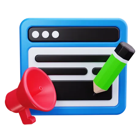 Contenu marketing  3D Icon