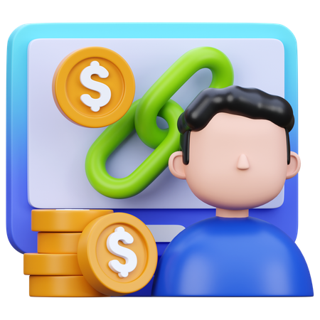 Le marketing d'affiliation  3D Icon