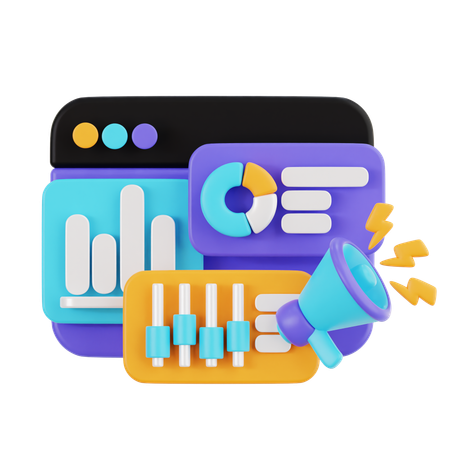 Marketing data  3D Icon