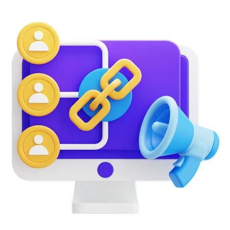 Marketing afiliado  3D Icon