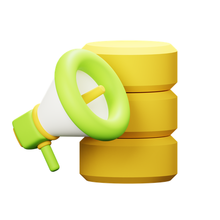 Marketing de base de données  3D Icon