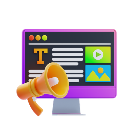 Marketing de conteúdo  3D Icon