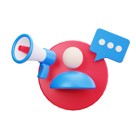Marketing de influência  3D Icon