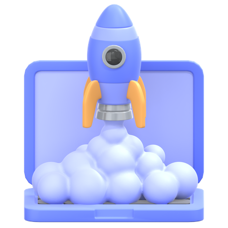 Marketing de lanzamiento de cohetes  3D Icon
