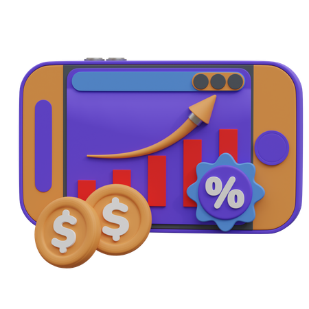 Marketing de margem de lucro  3D Icon